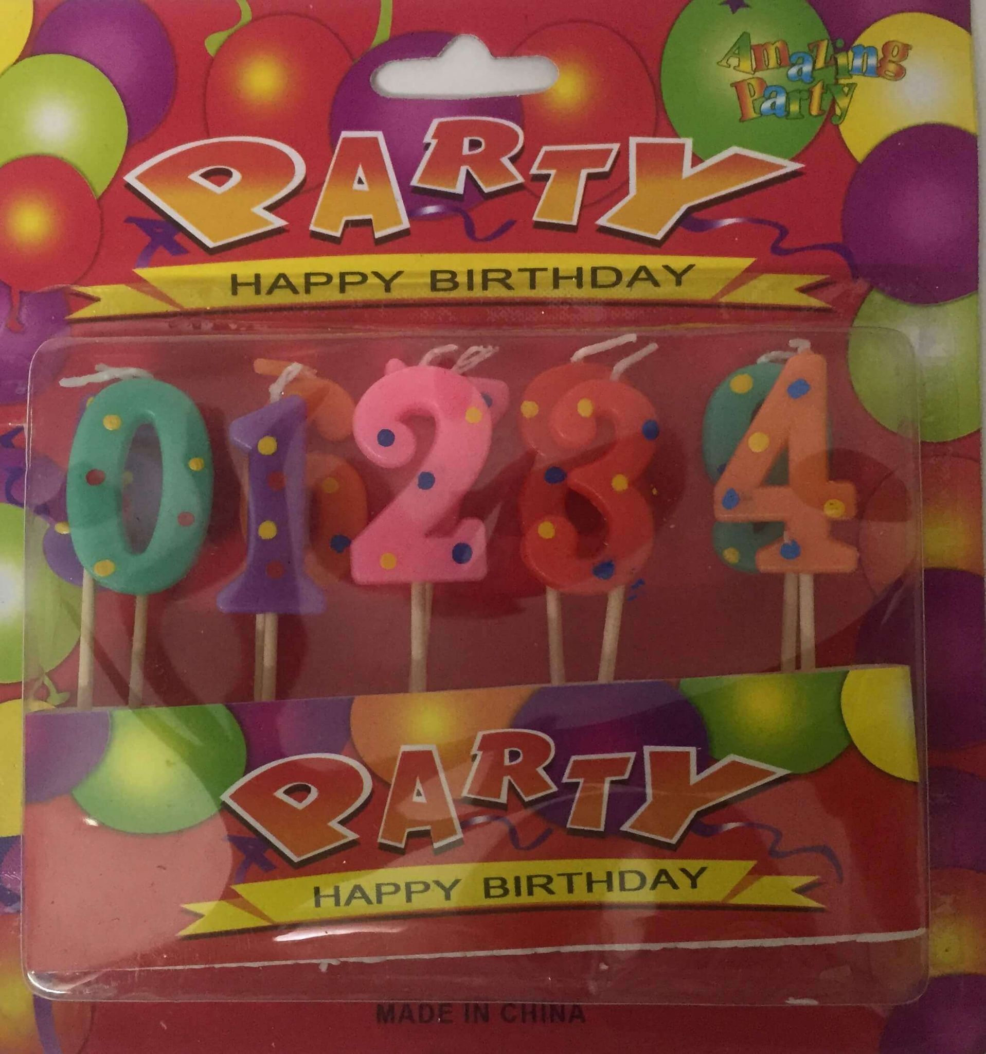 Wanna Party Numerical Candles 0-9