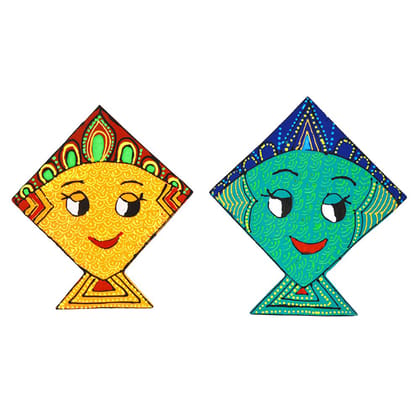 DECOREER Kite Wooden Fridge Magnet Set of 2
