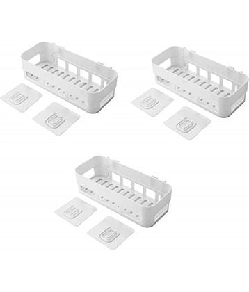 RAMDEV ENTERPRISE - White Plastic Storage Racks ( Pack of 3 )