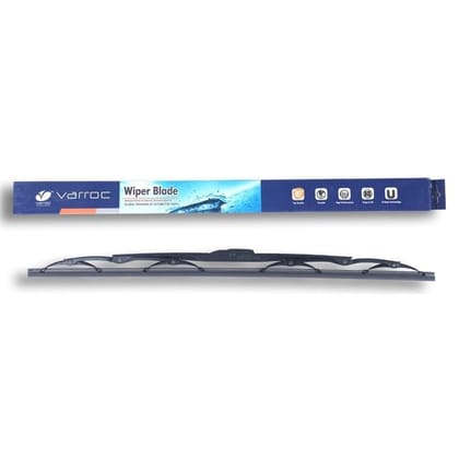 VARROC Wiper Blade 9 mm U Hook 508 mm 20 in | Smooth & Silent Cleaning | Works in All Weathers | Anti-Corrosion Frame | Size 20-Inch