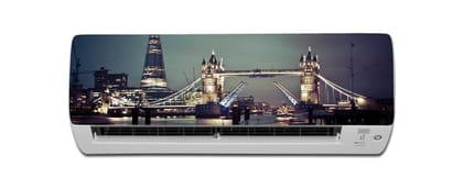 DreamKraft Beautiful Building View AC Sticker Multicolor PVC Vinyl, 30cm X 91cm