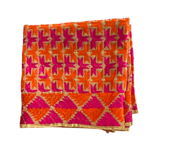 Cotton Phulkari Stole for Girls