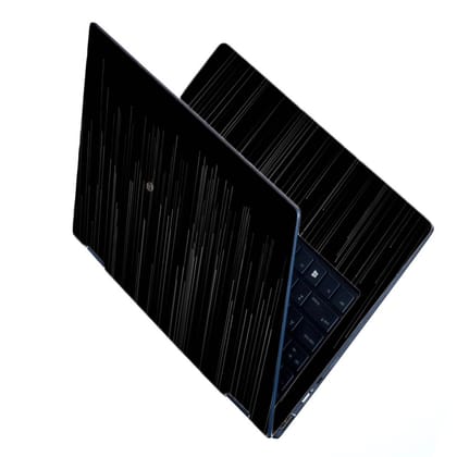 Full Body Laptop Skin Stickers Decal Cover for All Models (Size 15.6 inch) Black Minimalist-6