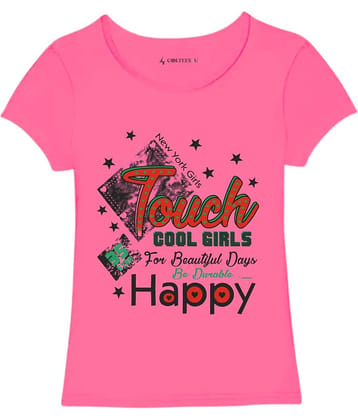 COOLTEES4U Pack of 1 Girls 100% Cotton T-Shirt ( Pink )