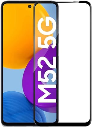 PLUGTECH Advanced Tempered Glass With Anti-Explosion 9H Hardness Edge-To-Edge Coverage Screen Guard for SAMSUNG M52 5G