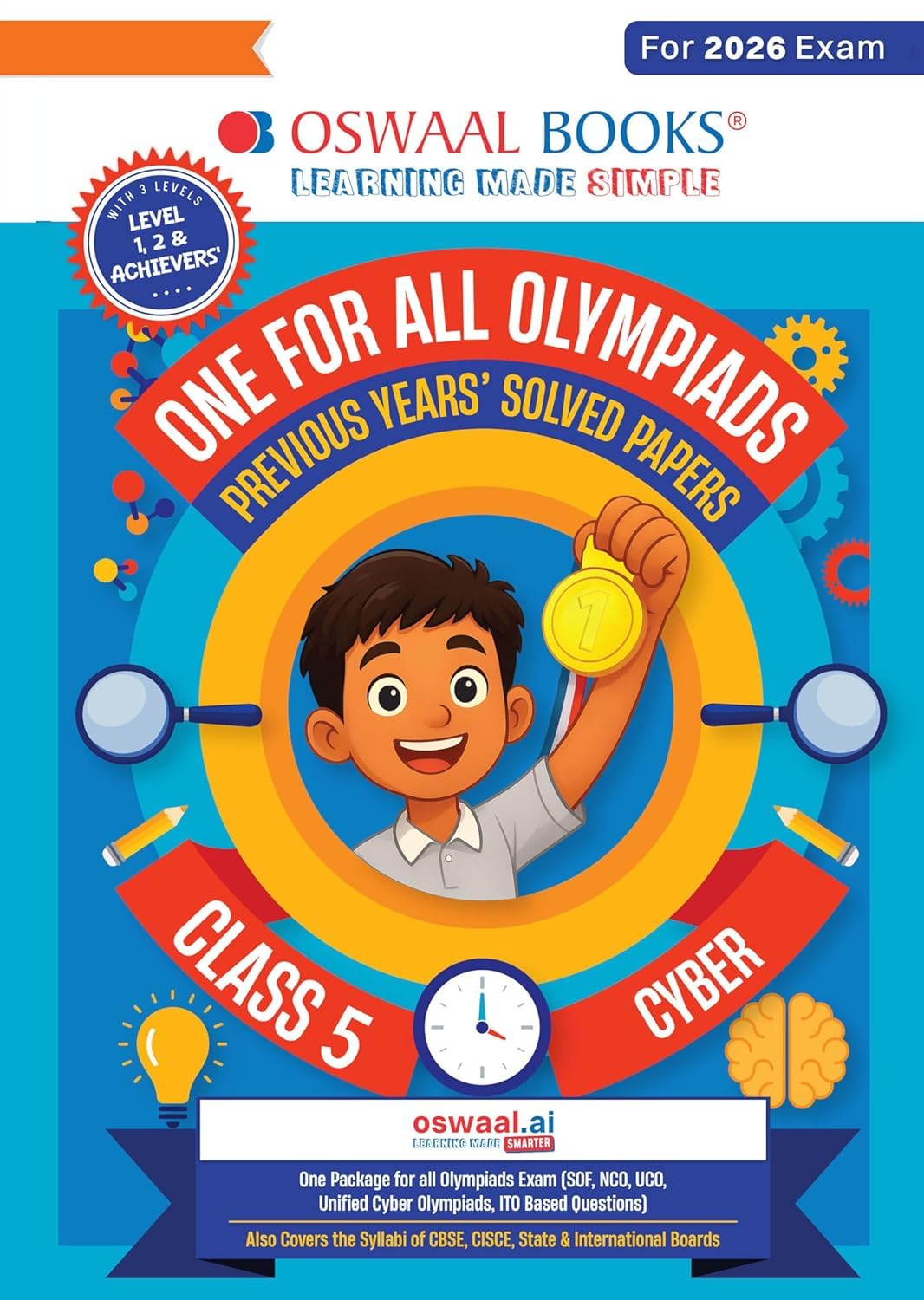 Oswaal One For All Olympiads Previous year paper solved paper Cyber Class 5 one on package of all olympaids exams [Paperback] [Oct 30, 2024] Oswaal
