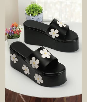 H.M. Black Women's Slip On Heels