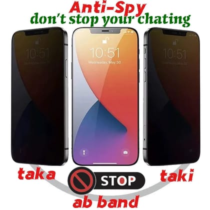 All Realme anti spy Tempered Glass  ( privacy tempered glass )