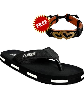 Altek Black Men's Thong Flip Flop
