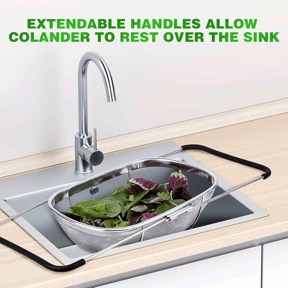 Tiawudi 6-Quart Large Over The Sink Colander