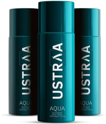 Ustraa - AQUA Deodorant 450ml - Pack of 3