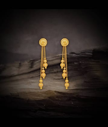 LUV FASHION Gold Threader Earrings ( Pack of 1 )