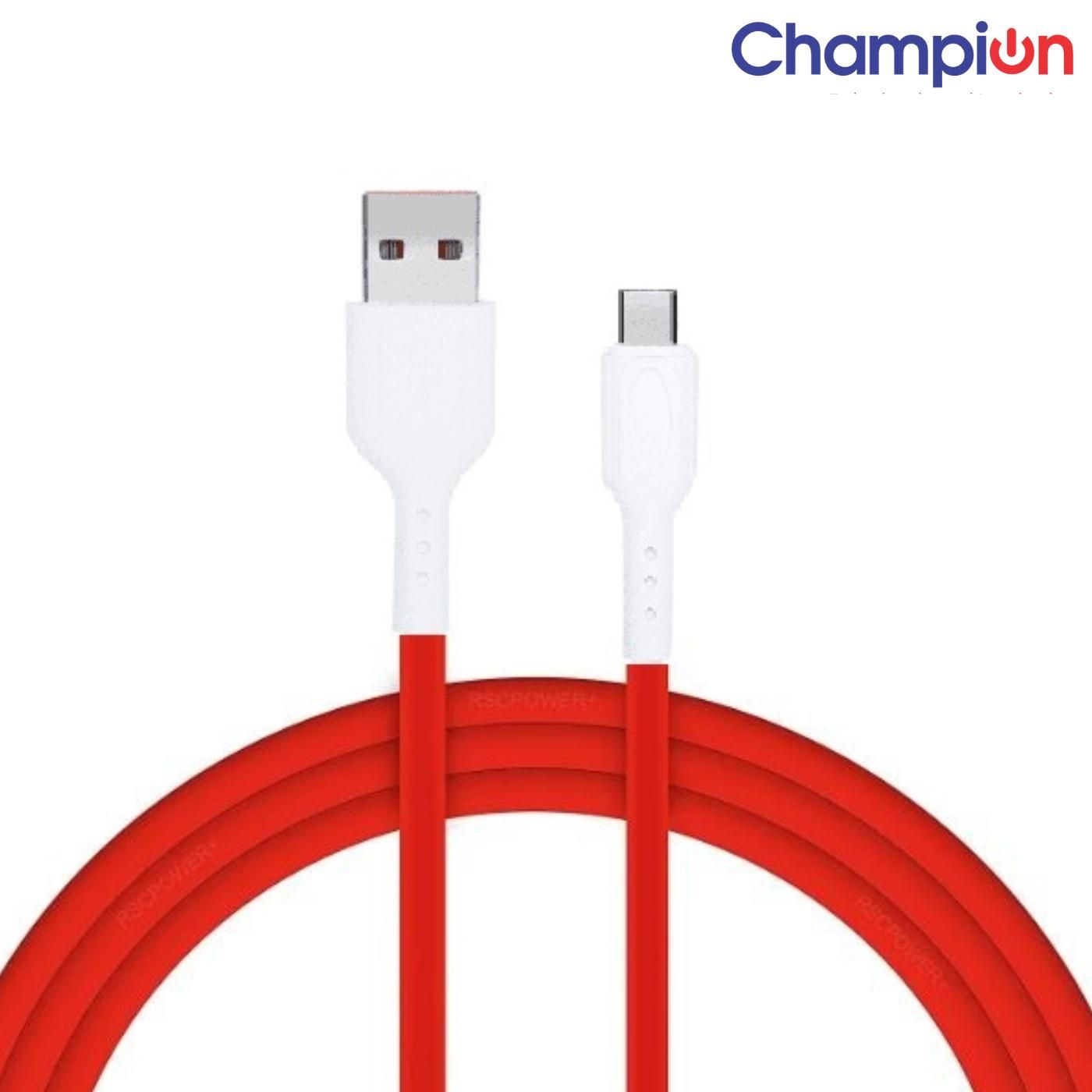 Champion USB A to Micro 3Amp Data Sync & Fast Charging Cable TPE for all Android & Micro USB Devices