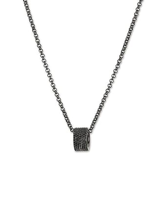 AABHA Silver Necklace| Gift for Women (Black)