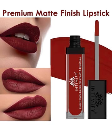 Intimify Maroon Matte Lipstick, Lipstick For Women, Highly Pigmented Long Lasting, 6 Ml