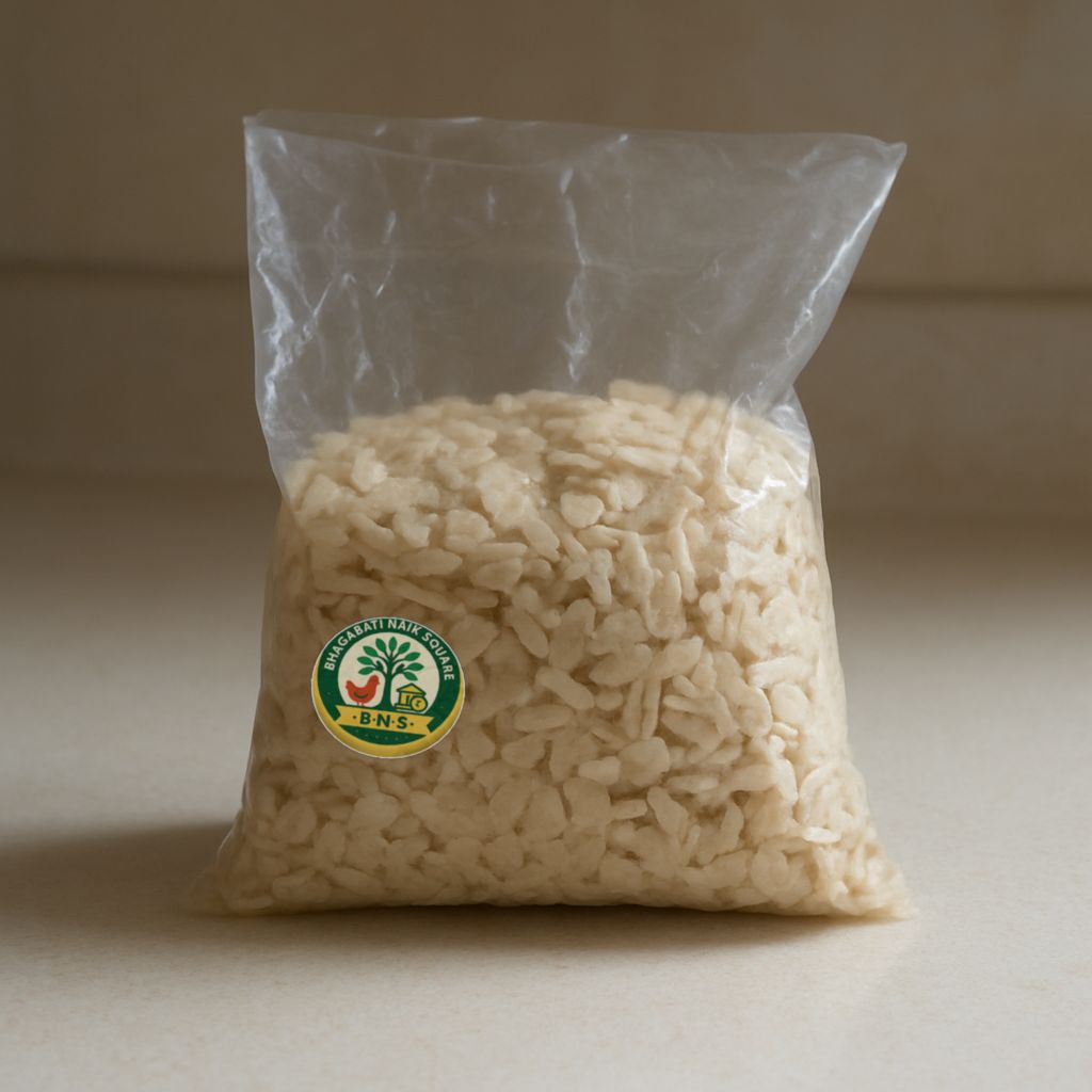 Bhagabati Naik Square's poha (flattened rice)