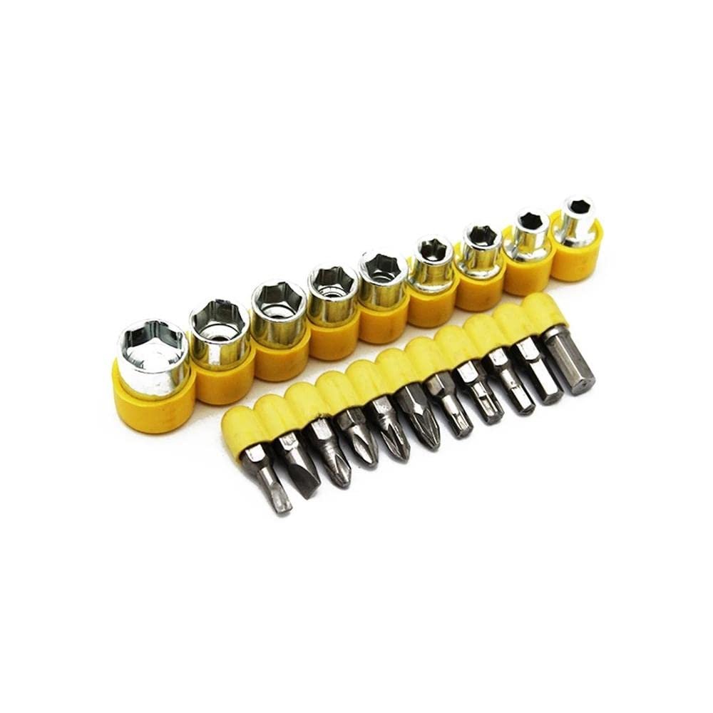 DHRUVINSRI 24-Piece T-Shape Screwdriver Set – Versatile Hand Tools with Ratchet Pawl, Socket Spanner, and Batch Heads for Efficient Use