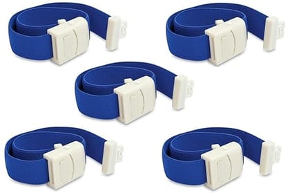 AABHA Medical Blood Collection Tourniquet Buckle Button Tourniquet - Pack of (20) - Color as per availability