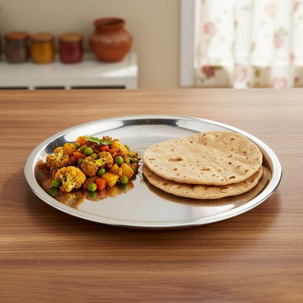 Stainless Steel China Plate Quarter Size Dinner Plate (SMAS079 A)