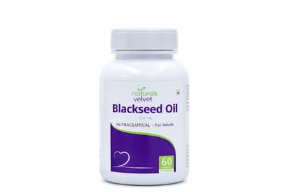 Natures Velvet Black Seed Oil (Kalonji) 500mg Softgels for Immunity & Wellness Support, Rich in Thymoquinone, Herbal Supplement, 60 Softgels