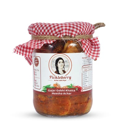 Pickleberry Gobhi Gajar Mix Pickle - Traditional Punjabi Winter Vegetable Achar | Handmade | Sweet Tangy Khatta Meetha Pickleberry Gobhi Gajar Mix Pickle - Traditional Punjabi Winter Vegetable Achar | Handmade | Sweet Tangy Khatta Meetha