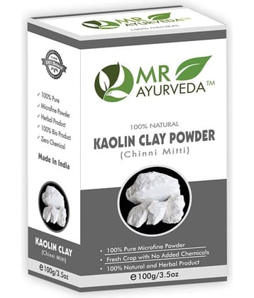 MR Ayurveda Kaolin Clay Powder for Skin Whitening Face Pack Masks 100 gm