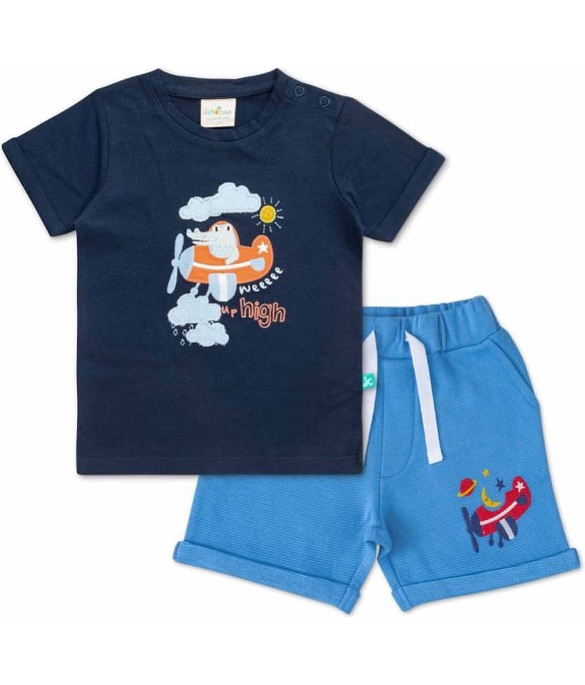 Juscubs Pack of 1 Baby Boys Cotton T-Shirt & Shorts ( Blue )