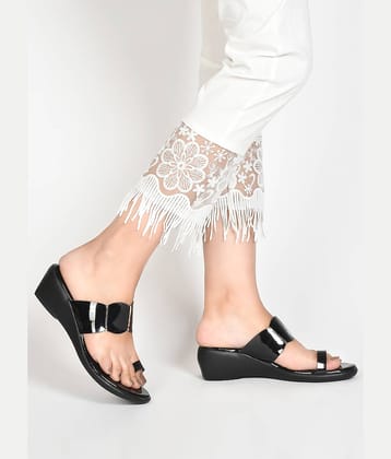 JM Looks Black Women's Slip On Heels