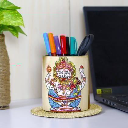 Wooden Pattachitra Pen / Pencil Stand