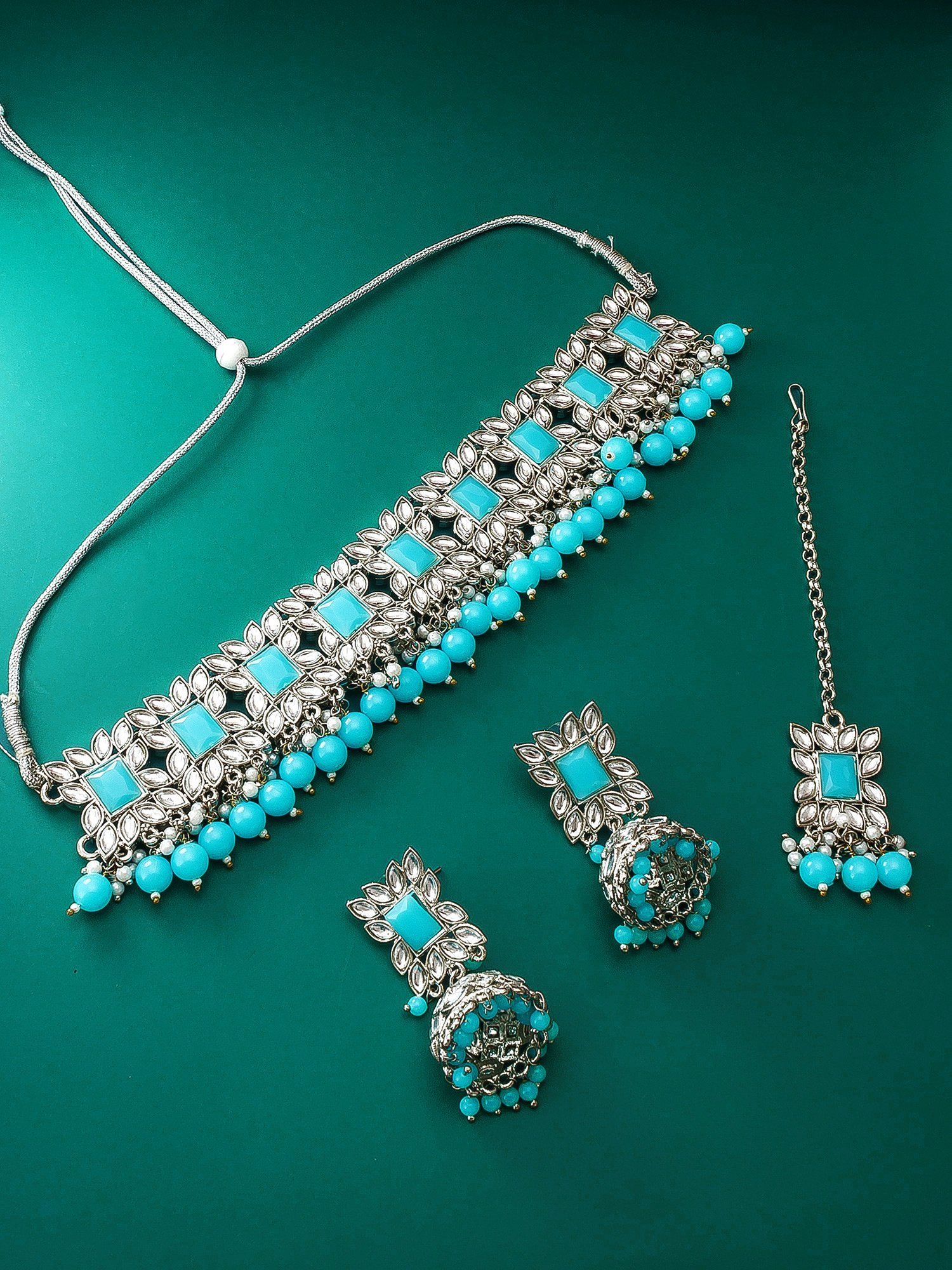 Morison Luxurious Gold Necklace and Earrings Set Crafted for Elegance