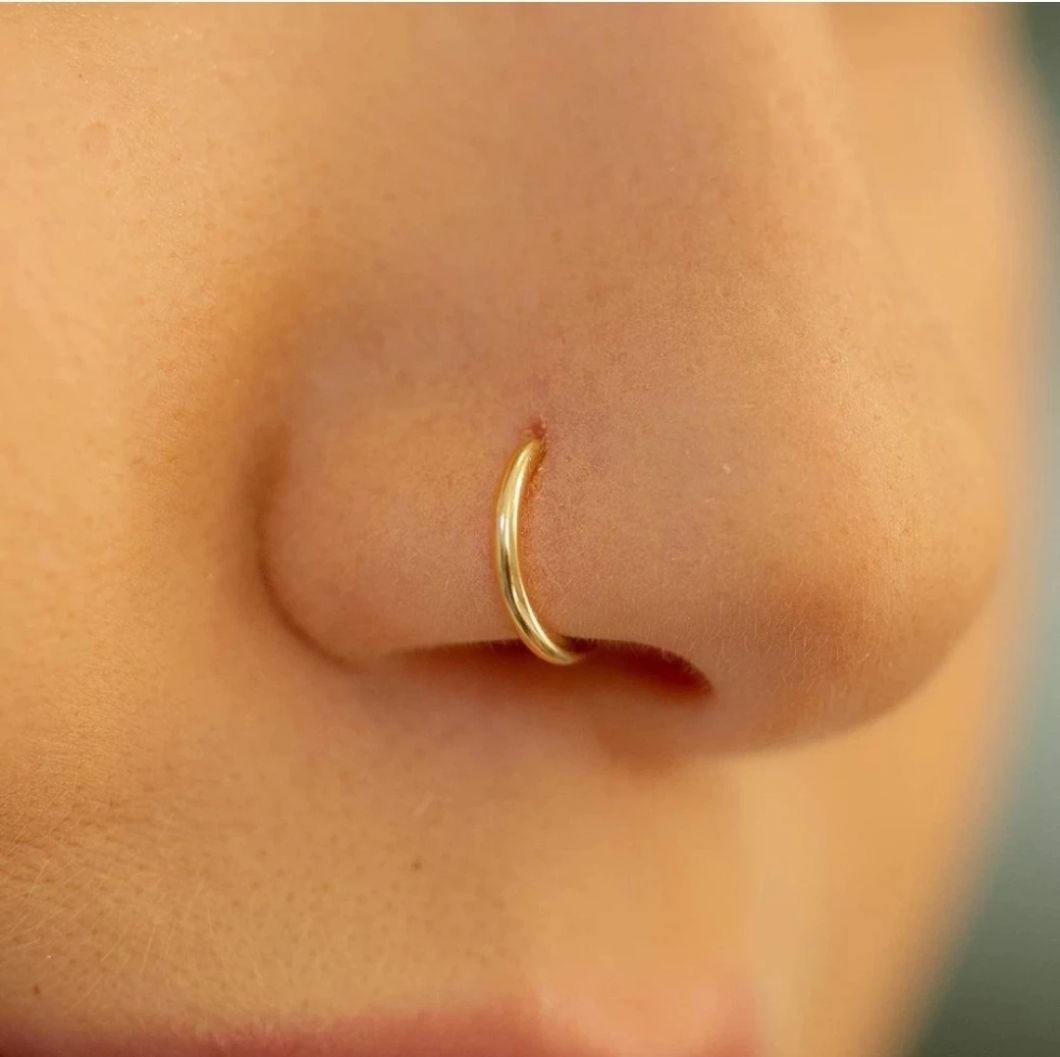 Plain Gold Nose Ring - Minimal