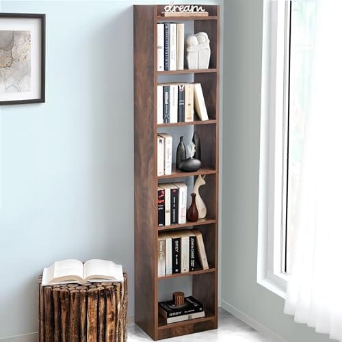 ABOUT SPACE Book Shelf for Home - 6 Tier Cube Book Shelves, Engineered Wood Book Rack for Study Room, Book