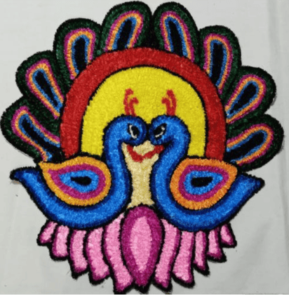 Handmade Woolen Rangoli