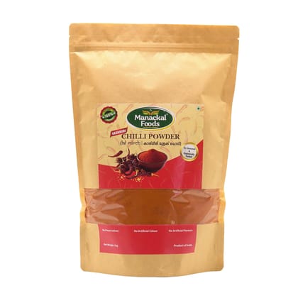 Manackal Foods Kashmiri Chilli Powder 1kg Pure, Natural & No Preservatives | Hygienically Packed | Rich Color & Mild Heat