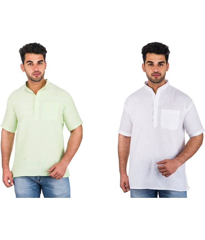 DESHBANDHU DBK Multi 100 Percent Cotton Kurta Pack of 2