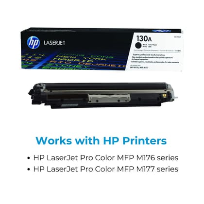 HP 130A Black Original LaserJet Toner Cartridge (CF350A)