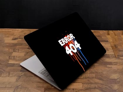 Adefex Laptop Skin Sticker for all laptop & notebook - Abstract Error 404