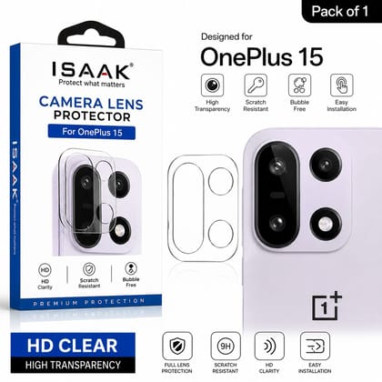 ISAAK Back Camera Lens Protector compatible for OnePlus 15 (Pack of 1)