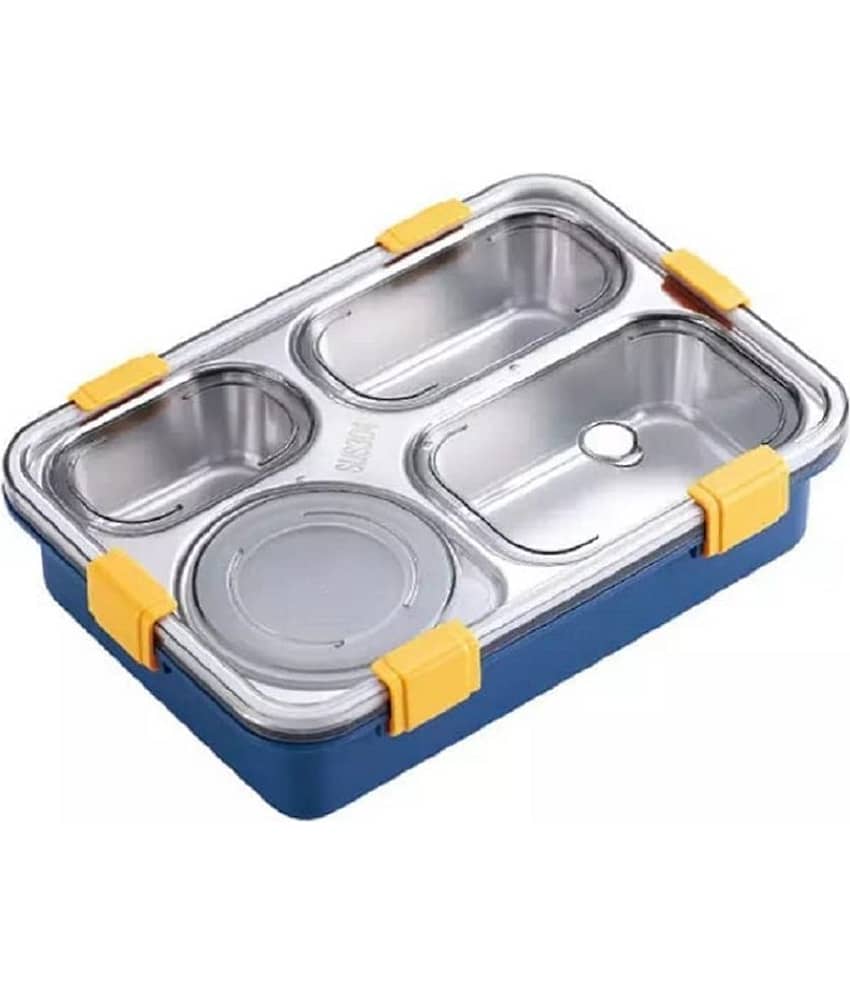 BHAVYTA COSMETIC - Multicolor Stainless Steel Lunch Box ( Pack of 1 )