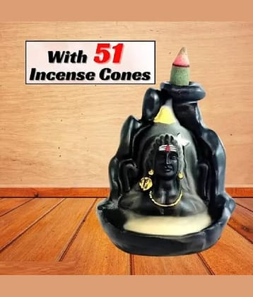 Khushi Enterprises BackFlow Shiva Showpiece 11 cm - Pack of 1