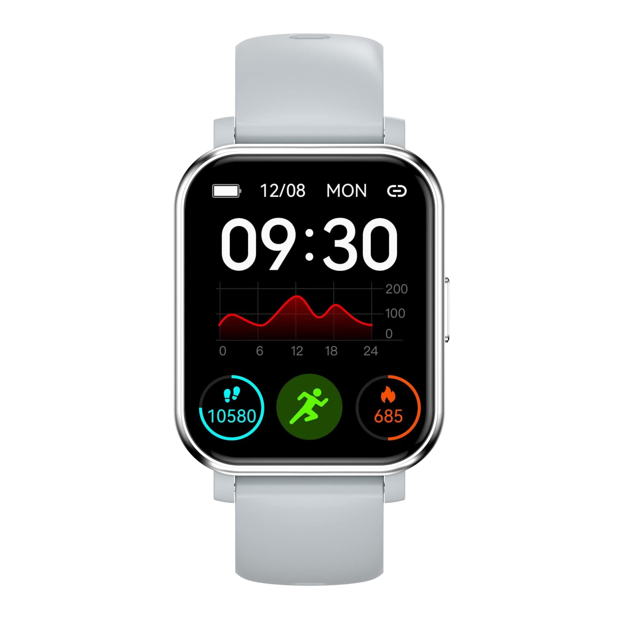 GOQii Stream |Bluetooth Calling Smartwatch|1.69'' HD Full Touch|7 Day Battery|SpO2, Heart Rate & Sleep Tracking|Multiple Exercise Modes|3 Months Personal Coaching