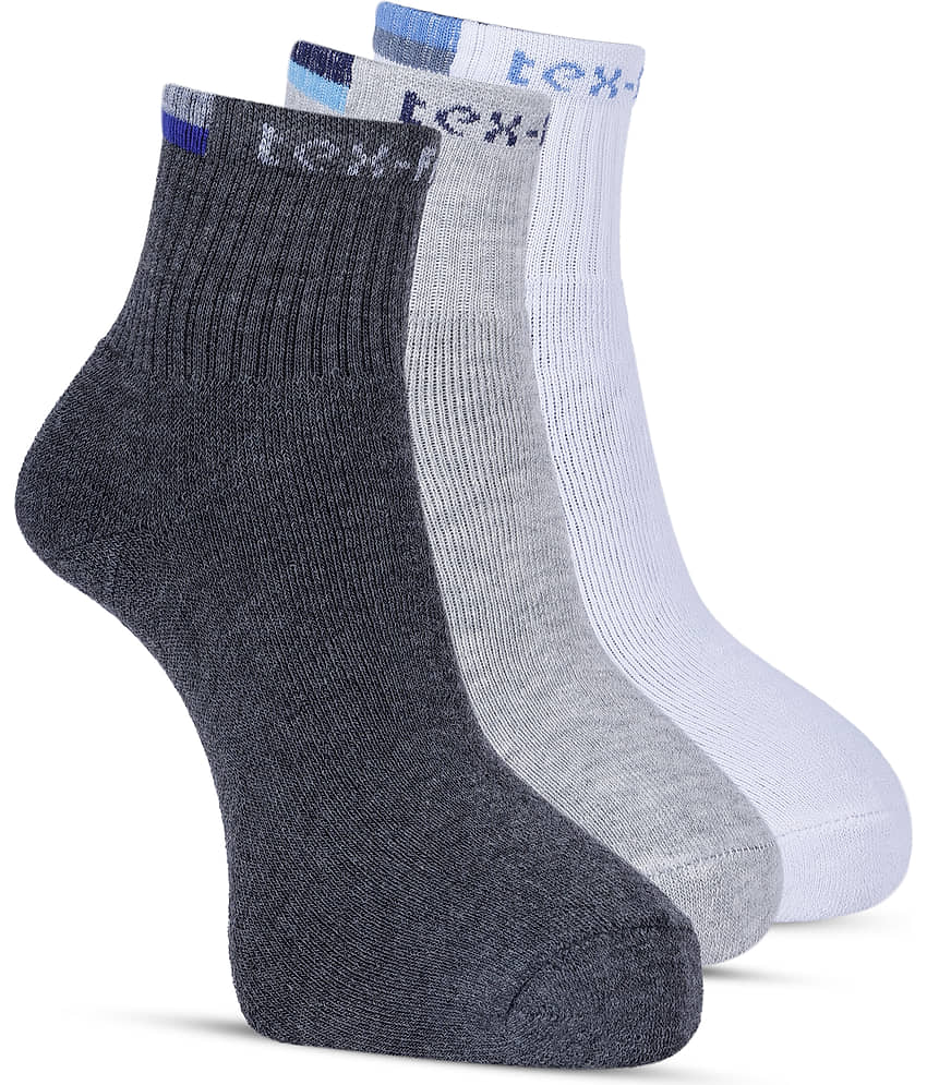 TF Pack of 3 Men's Terry Ankle Length Socks ( Multicolor )