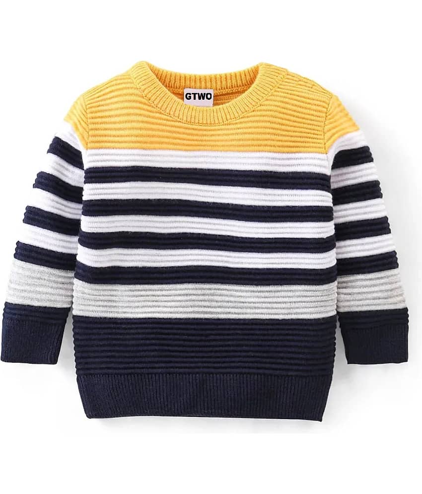 GTwo Pack of 1 Boys Woollen Blend Pullover Sweater ( Bright Yellow )
