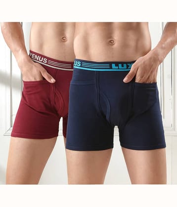 lux venus Pack of 2 Cotton Trunks For Men's ( Multicolor )