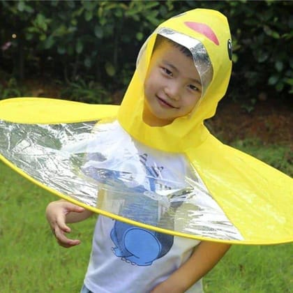 Duck Design Kids UFO Raincoat (Yellow, Free Size) | Waterproof Protection | Rainy Season Duck Design Kids UFO Raincoat (Yellow, Free Size) | Waterproof Protection | Rainy Season