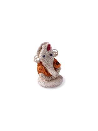 Miniature Jute Ganesha Figurine Miniature Jute Ganesha Figurine