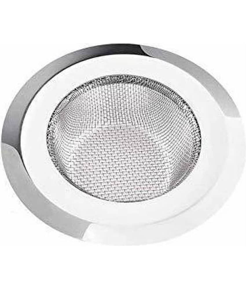Shree Krishna Stainless Steel Sink Strainer/Jali (Size-3) Silver 4inch Steel Angle Cock