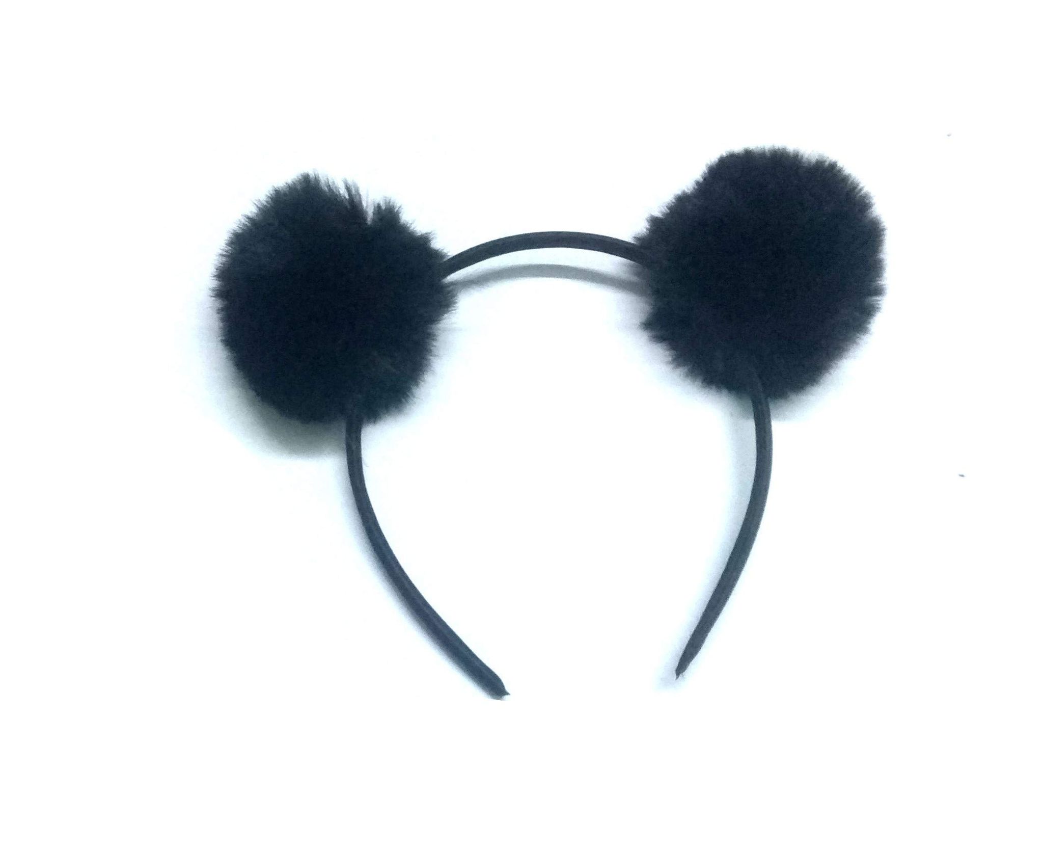 Nawani Pom Pom Fur Plastic Hairband Headband for Girls and Woman
