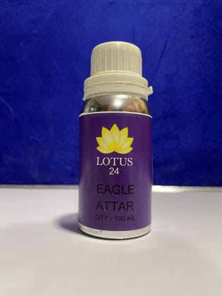 LOTUS24 Eagle Attar  3.4 fl. oz. (100ml) + Free 0.2 fl. oz. (6ml) | Bold Woody & Musky Aroma | Long-Lasting Alcohol-Free Perfume Oil
