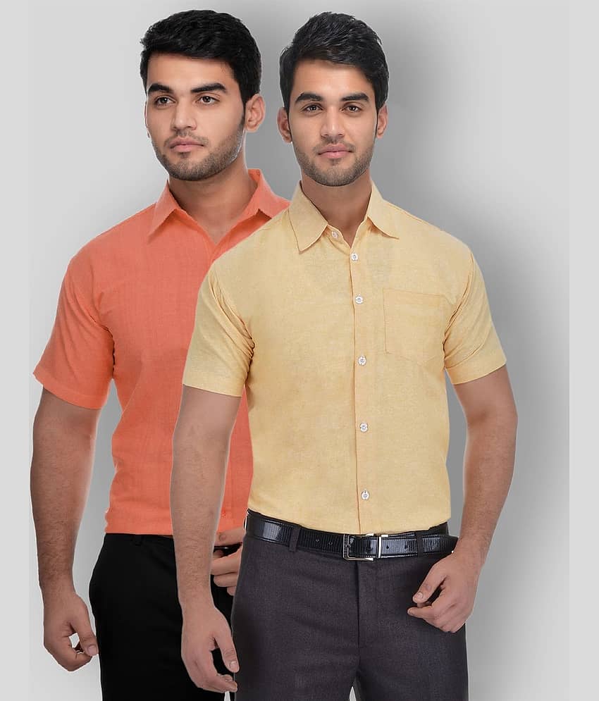 DESHBANDHU DBK - Multicolor Cotton Blend Regular Fit Men's Casual Shirt ( Pack of 2 )